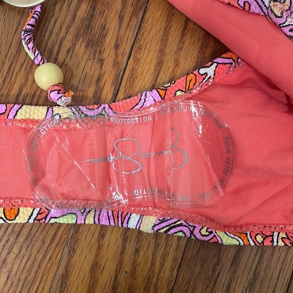 Jessica Simpson Flower Child String Tie-Side Bikini Bottoms Swimsuit Medium NWT - Picture 6 of 8